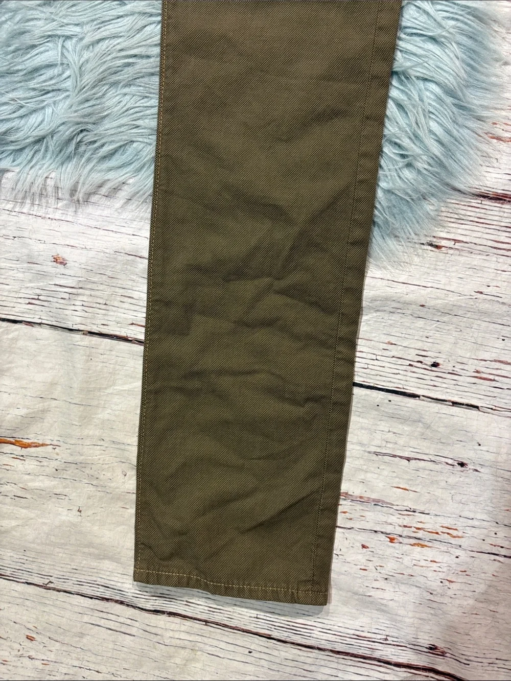 NWOT AG Adriano Goldschmied Textured Green Graduate Tailored Leg Trousers